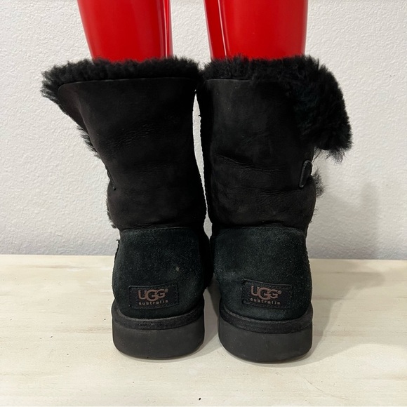 Ugg Black Suede Bailey Button Boots - Picture 6 of 9